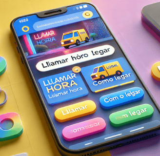 Sitio web optimizado para dispositivos móviles con botones clave para SEO local.