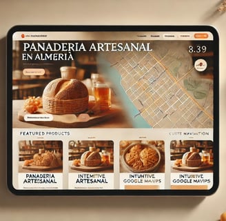 Sitio web optimizado para SEO local con mapa interactivo y palabras clave locales.