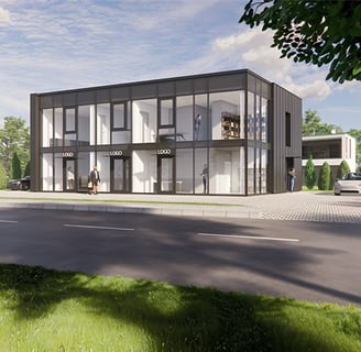 Modernus dvibutis gyvenamasis namas