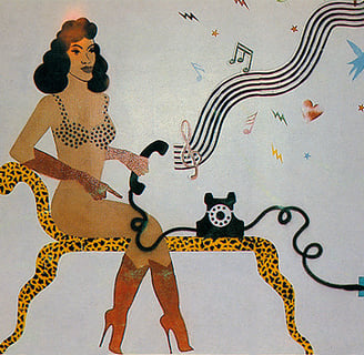 A Gata do Soutien de Bolinhas Correu ao Telefone, 1983 Alex Vallauri