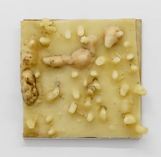 Carlito Carvalhosa, Sem título (P04 92), 1992, Cera, gesso, argila e pigmento sobre tela
