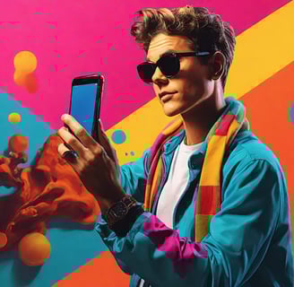 A POP-ART na Palma da Mão: Curadoria Virtual e Estética Vibrante