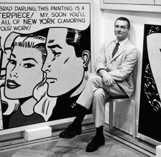 O estilo inconfundível de Roy Lichtenstein em uma composição pop art.