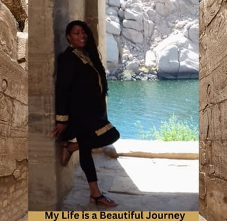 Davida Roze in Aswan Egypt Temple of Isis
