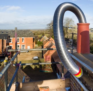 Chimney liner installation