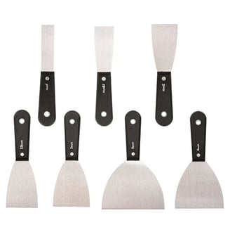 assortment of drywall knives
