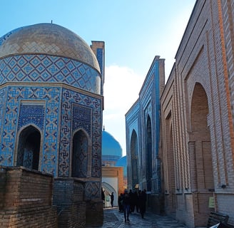 Famoso mausoleo a Samarkanda, Uzbekistan