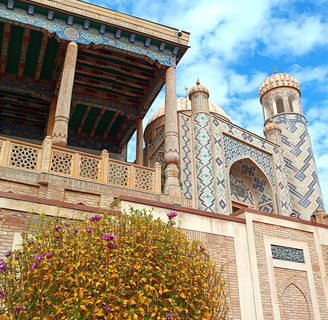 Mausoleo e Moschea a Samarkand in Uzbekistan