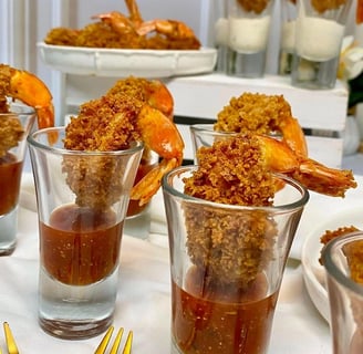 a table with a variety of food items on it