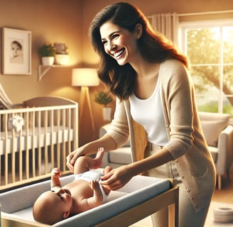 woman choosing the best diaper