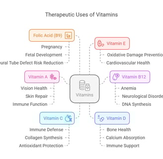 Therapeutic uses of vitamins