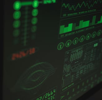 a computer monitor screen with a computer mouse and keyboard