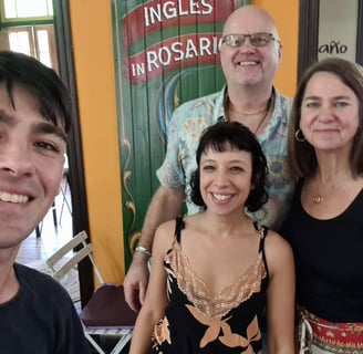 Group of students at a Spanish language school in Rosario, Argentina