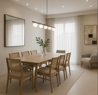 sala de jantar contemporânea