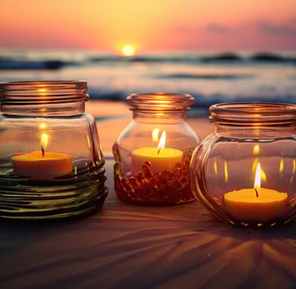 A serene sunset scene symbolizing peace and healing.