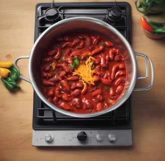 five gray spoons filled with assorted-color powders near chilli
