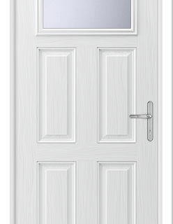 a white composite door from the cottage collection