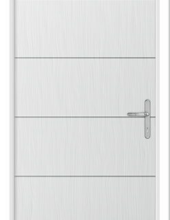 a modern metro front door - white with no glass