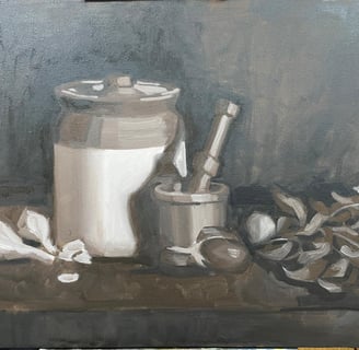 Underpainting for still life
