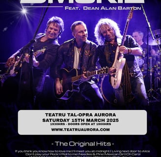 Poster for gig by The Spirit of Smokie, March 15, 2025.