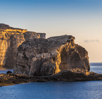 Fungus Rock in the sunset, Dwerja, Gozo.