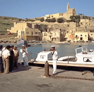 Mgarr Harbour in the 1950s.