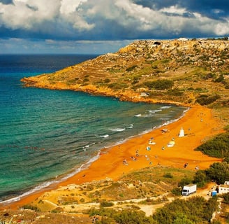 Ramla Bay from the Calypso cave view point.