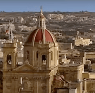 View of St George's Basilica, Gozo.