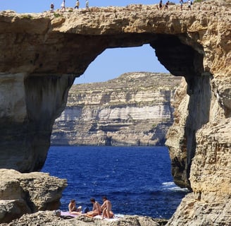 Azure Window with people walking on top.