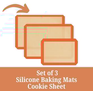  3 Silicone Baking Mats Cookie Sheet