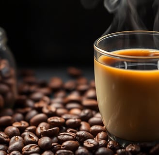 a cup of coffee with steam coming out of it