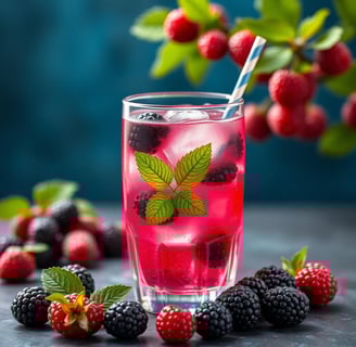 Blackberry Shrub Spritzer