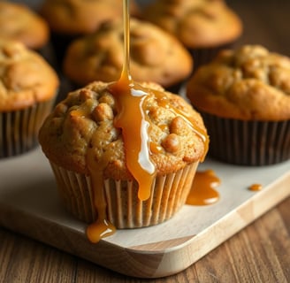 Sweet, spiced Caramel Apple Muffins