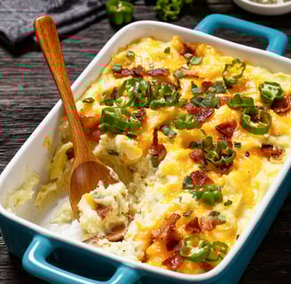 Cheesy Bacon Mashed Potatoes