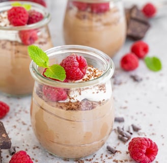 Chocolate raspberry mousse