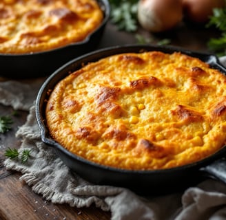 a couple of skillets of cornbread