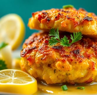 Crispy lemon Shrimp Cakes