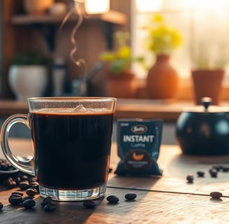 a cup of coffee with a cup of coffee on a table