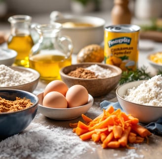 Hawaiian Carrot-Pineapple Cake Ingredients