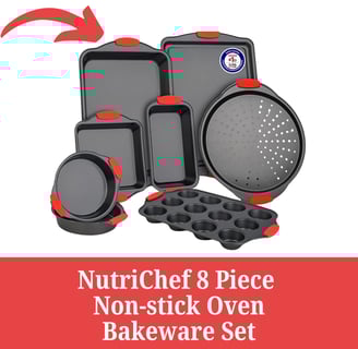 8 Piece Kitchen Oven Bakeware Set
