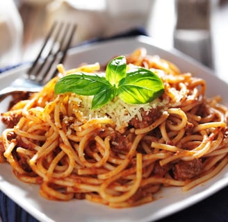 a plate of spaghetti