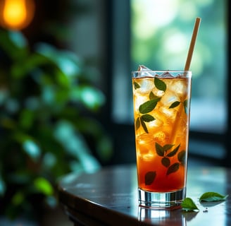 tall glass of Refreshing Thai Iced Tea
