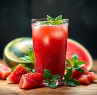 Refreshing Watermelon Mint Juice