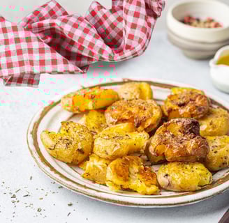Parmesan Smashed Potatoes