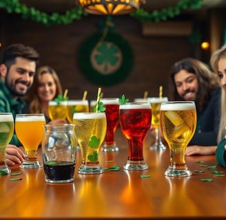 a group of people sitting at a table with drinks