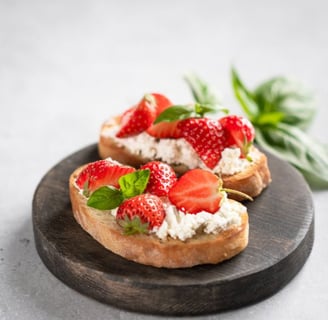 Strawberry Basil Bruschetta