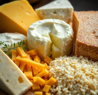 variety of cheeses 