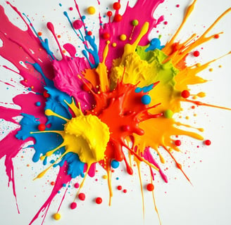 a colorful paint splatter