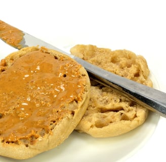 Whole-Grain English Muffin with Almond Butter