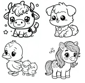 farm animal coloring pages montage